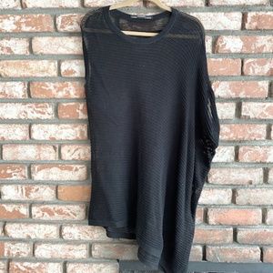 All Saints Black Fishnet Sweater tunic